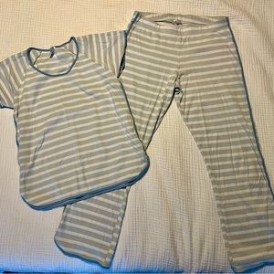 Lake pajamas Pima short-long set small in seaside